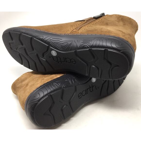 Earth Shoes Synal Women's Size 10 Medium Brown Suede Flat Casual Ankle Booties - Picture 7 of 7
